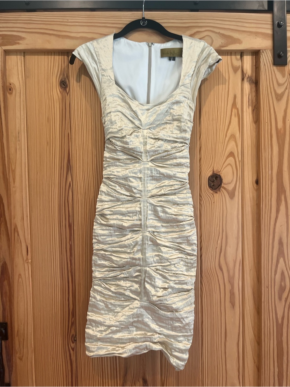 Ruched gold Cocktail Dress - Women
